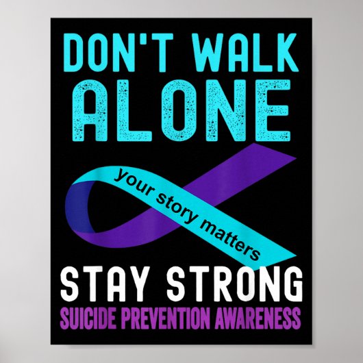 I Love Someone Teal-purple Suicide Prevention Awar Poster (Voorkant)