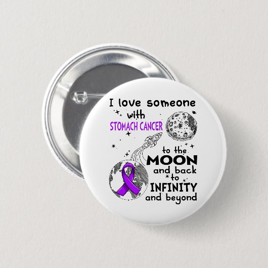 I love Someone with Stomach Cancer Awareness Ronde Button 5,7 Cm (Voorkant /achterkant)
