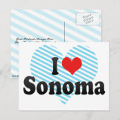 I Love Sonoma Briefkaart (Voorkant / Achterkant)