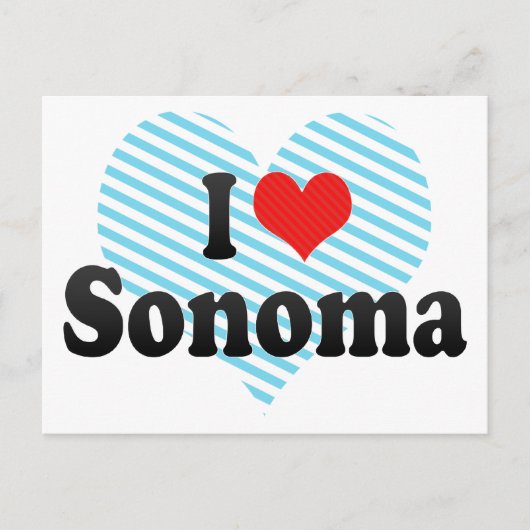 I Love Sonoma Briefkaart (Voorkant)