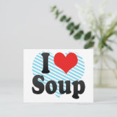 I Love Soup Briefkaart (Staand voorkant)