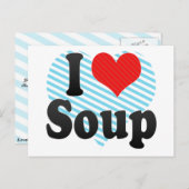 I Love Soup Briefkaart (Voorkant / Achterkant)