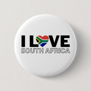 I LOVE SOUTH AFRICA - For real South Africans Ronde Button 5,7 Cm
