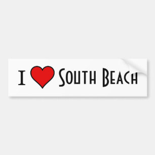 ~I Love South Beach~ BUMPERSTICKER