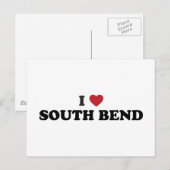 I Love South Bend Indiana Briefkaart (Voorkant / Achterkant)