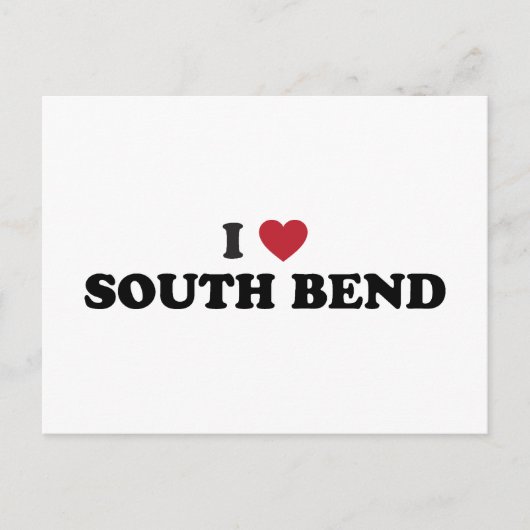 I Love South Bend Indiana Briefkaart (Voorkant)