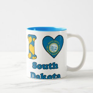 I love South Dakota Tweekleurige Koffiemok