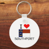I Love Southport North Carolina Sleutelhanger (Voorkant)