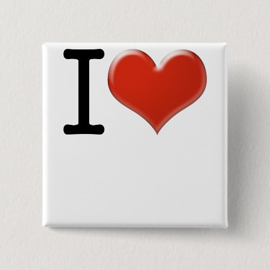 I Love Souvenirs Vierkante Button 5,1 Cm (Voorkant)