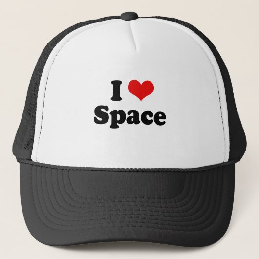 I Love Space Tshirt Trucker Pet (Voorkant)