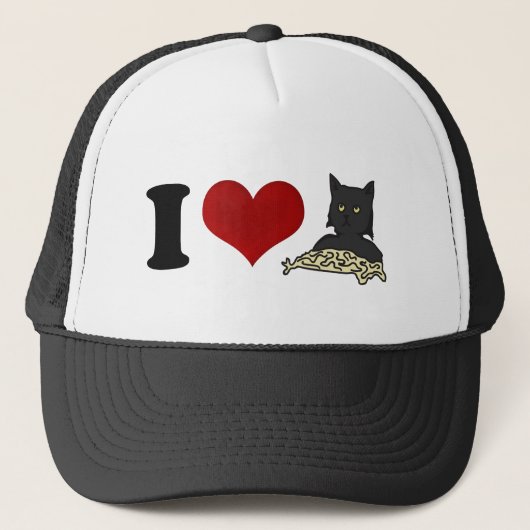 I Love Spaghetti Cat Trucker Pet (Voorkant)