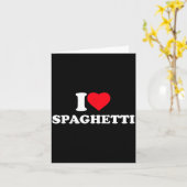 I Love Spaghetti I Heart Spaghetti Lover Food Past Kaart (Gele Bloem)