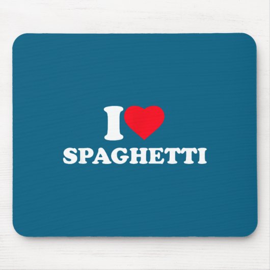I Love Spaghetti I Heart Spaghetti Lover Food Past Muismat (Voorkant)