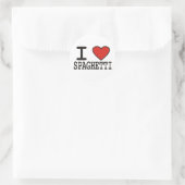 I Love Spaghetti Ronde Sticker (Tas)