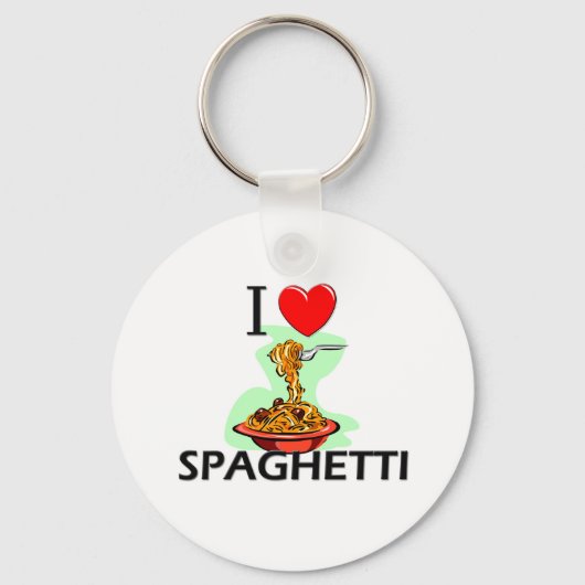 I Love Spaghetti Sleutelhanger (Voorkant)