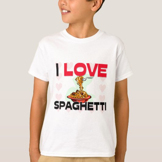 I Love Spaghetti T-shirt (Voorkant)