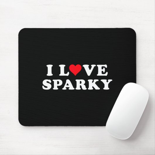 I Love Sparky Matching Girlfriend &amp; Boyfriend  Muismat (Met muis)