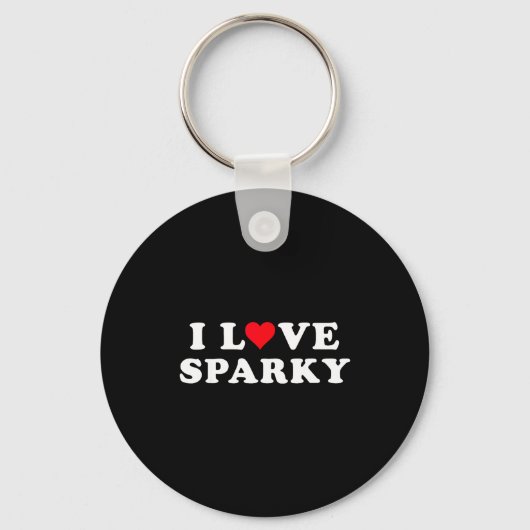 I Love Sparky Matching Girlfriend & Boyfriend Sleutelhanger (Voorkant)