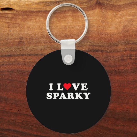 I Love Sparky Matching Girlfriend & Boyfriend Sleutelhanger (Voorkant)