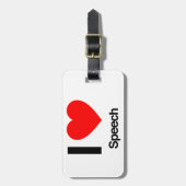 i love speech bagagelabel (Voorkant verticaal)