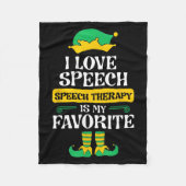 I Love Speech Speech Therapy Is My Favorite  Fleece Deken (Voorkant)