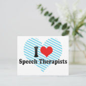I Love Speech Therapists Briefkaart (Staand voorkant)