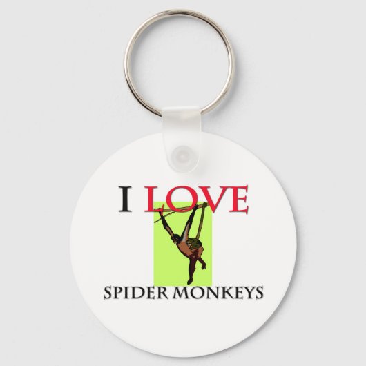 I Love Spider Monkeys Sleutelhanger (Voorkant)