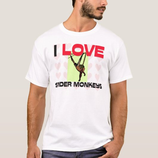 I Love Spider Monkeys T-shirt (Voorkant)
