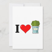 I Love Spinach Invitation Kaart (Voorkant)