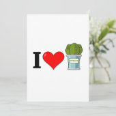I Love Spinach Invitation Kaart (Staand voorkant)