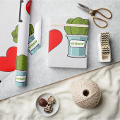 I Love Spinach Wrapping Paper Cadeaupapier