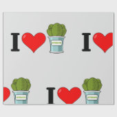 I Love Spinach Wrapping Paper Cadeaupapier (Vlak)