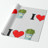 I Love Spinach Wrapping Paper Cadeaupapier (Uitgerold)