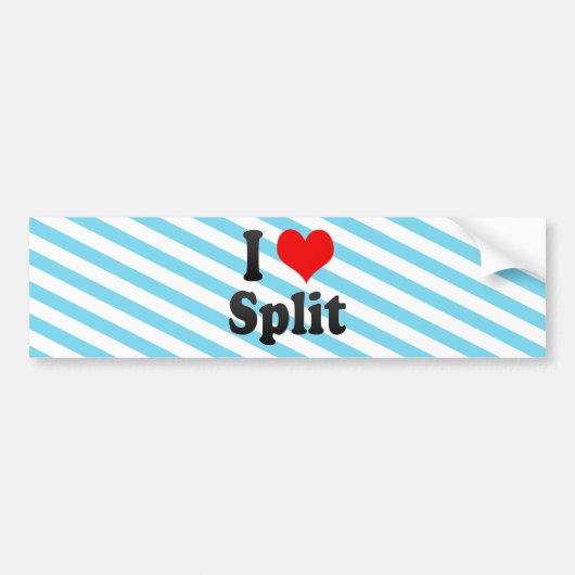 I Love Split, Kroatië Bumpersticker (Voorkant)