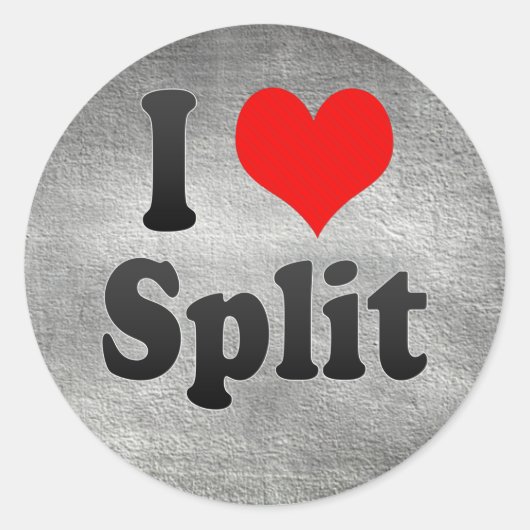 I Love Split, Kroatië Ronde Sticker (Voorkant)
