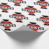 I Love Sports Cadeaupapier (Hoek)