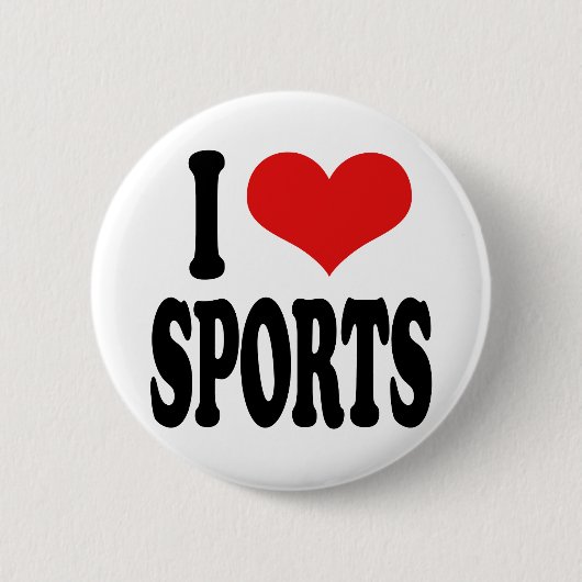 I Love Sports Ronde Button 5,7 Cm (Voorkant)