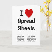 I Love Spreadsheets Groeten Kaart - Voeg een bijsc (Gele Bloem)