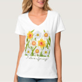 I Love Spring Daffodil T-Shirt (Voorkant)