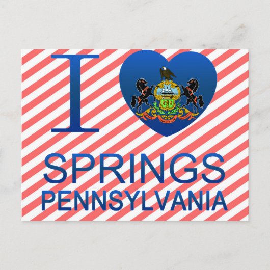 I Love Springs, PA Briefkaart (Voorkant)