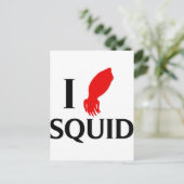 I Love Squid Briefkaart (Staand voorkant)