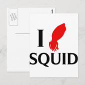 I Love Squid Briefkaart (Voorkant / Achterkant)