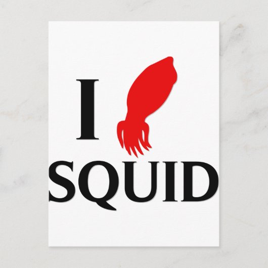 I Love Squid Briefkaart (Voorkant)