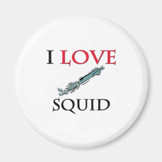 I Love Squid Magneet (Voorkant)