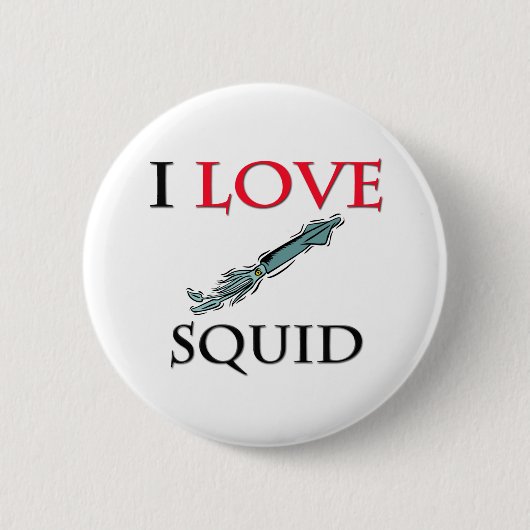 I Love Squid Ronde Button 5,7 Cm (Voorkant)