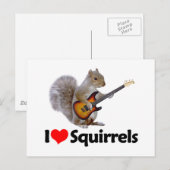 I Love Squirrels Briefkaart (Voorkant / Achterkant)