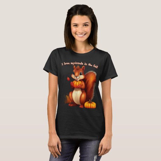 I Love Squirrels In The Fall T-Shirt (Voorkant volledig)