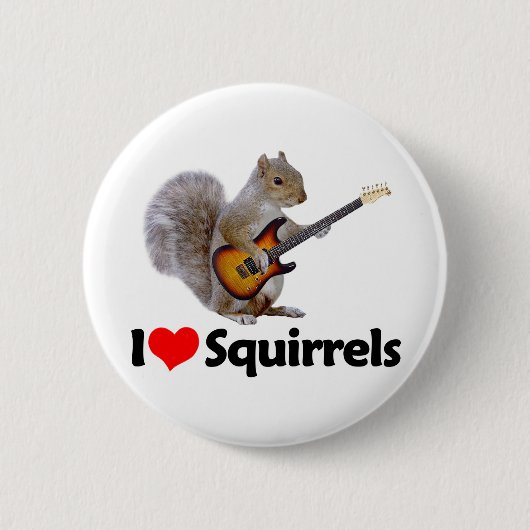 I Love Squirrels Ronde Button 5,7 Cm (Voorkant)