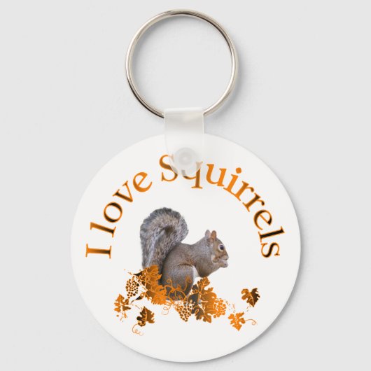 I Love Squirrels Sleutelhanger (Voorkant)
