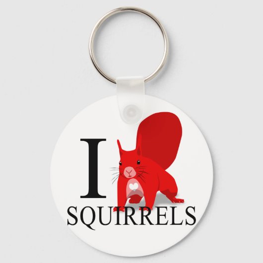 I Love Squirrels Sleutelhangers (Voorkant)
